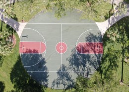空旷的篮球场航拍图片(22张)