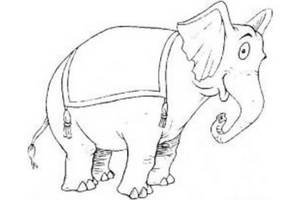 大象简笔画图片