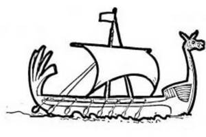 简笔画维京船的画法