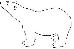 北极熊轮廓的画法