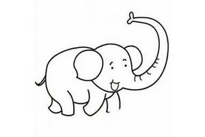 可爱的大象简笔画图片