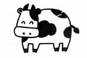 奶牛简笔画画法