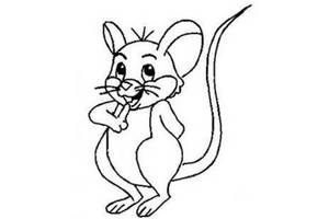 机灵的小老鼠简笔画