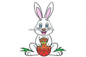 如何画复活节兔子