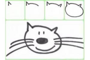 幼儿简笔画教程 小猫的画法