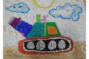 彩色坦克图片,国庆节儿童画在线欣