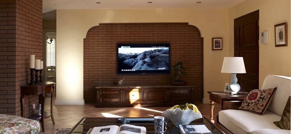 美式客厅别墅电视背景墙案例展示