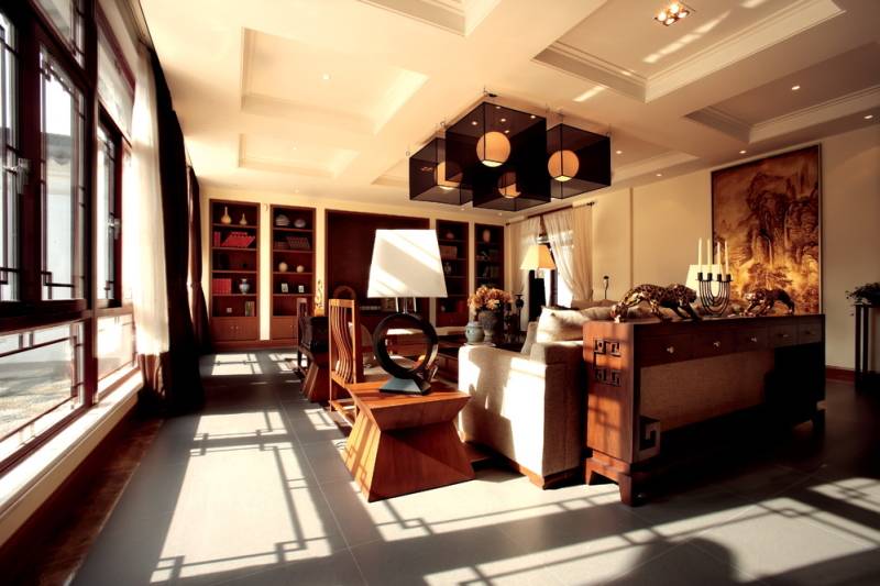 中式客厅沙发茶几设计方案