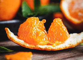 粒粒皆透亮的清香橘子图片