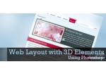 Photoshop制作包含3D元素的网页模板布局