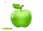 Photoshop制作一个绿色水晶苹果图标