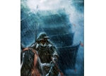 手绘风雨中的战国武士与甲贺忍者