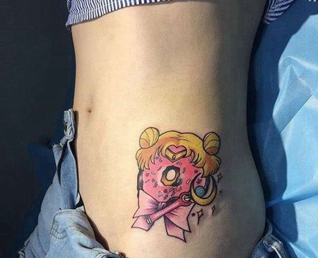 美少女战士动漫纹身 彩绘动漫纹身图片(2)