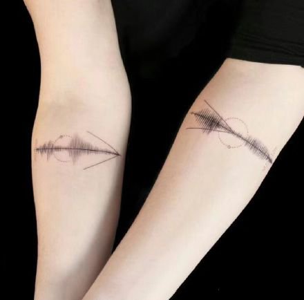 便宜精致的情侣纹身 成对手腕纹身图案(2)