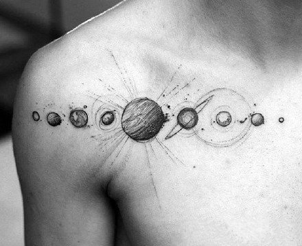 宇宙主题纹身 星球刺青纹身图片(3)