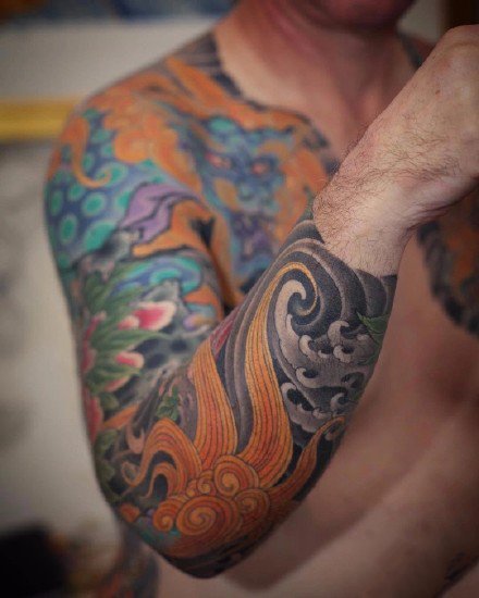 传统纹身图案图片 传统包臂纹身图案(4)