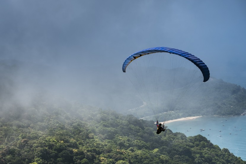 自由自在的滑翔伞运动图片
