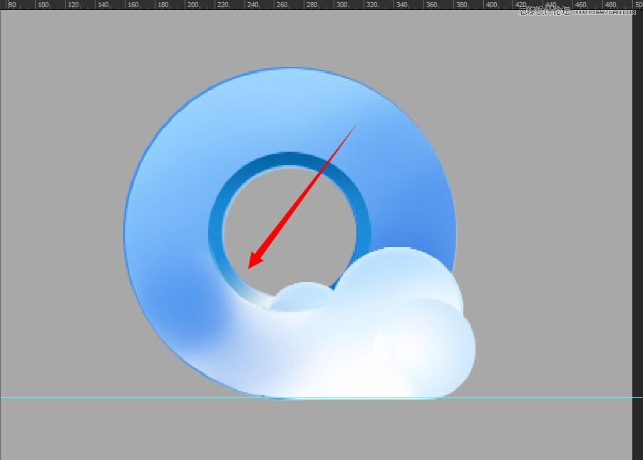 繪制藍(lán)色立體QQ瀏覽器圖標(biāo)的PS教程