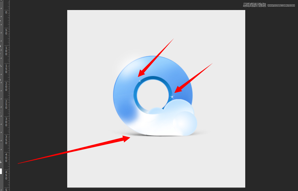繪制藍(lán)色立體QQ瀏覽器圖標(biāo)的PS教程
