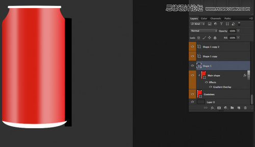 繪制可口可樂易拉罐圖片的Photoshop教程