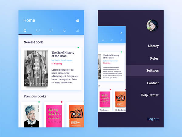 精選優(yōu)秀的圖書APP界面UI設(shè)計(jì)欣賞,PS教程,思緣教程網(wǎng)
