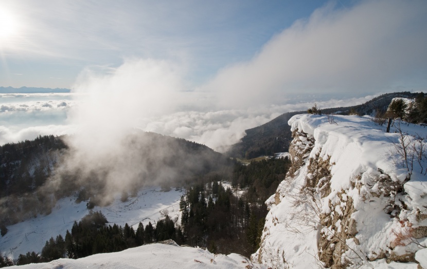 冬季皑皑白雪风景图片