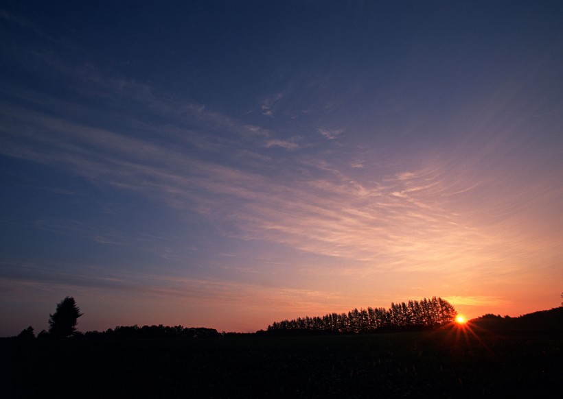 絢麗夕陽景色圖片