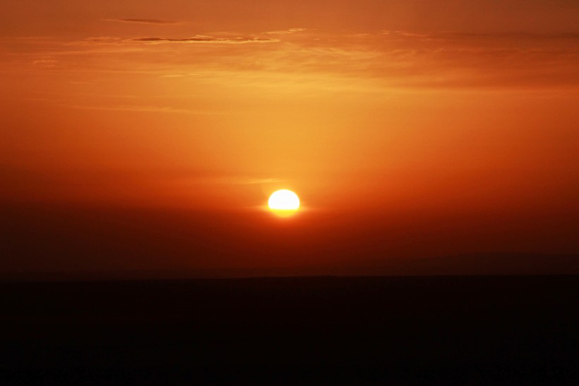 唯美夕陽黃昏落日風景圖片