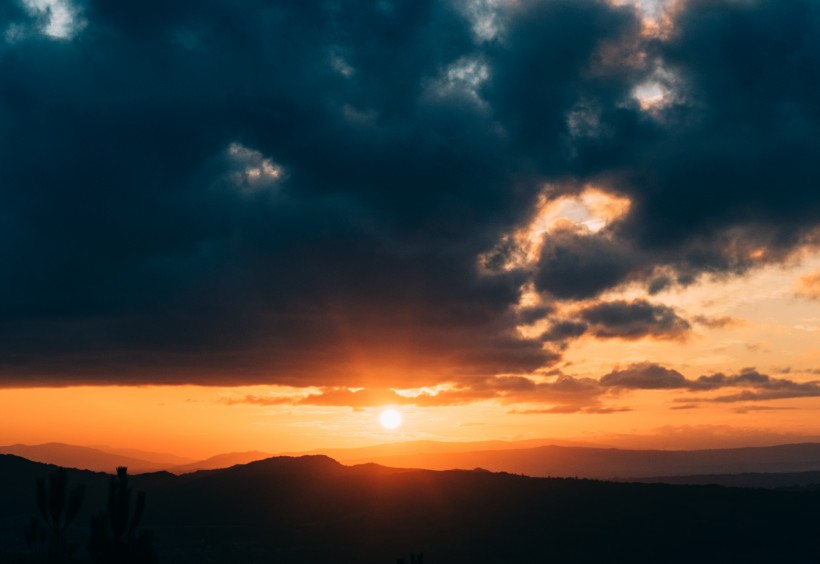 美麗的夕陽景色圖片