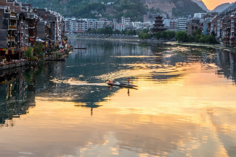 唯美的晚霞風景圖片