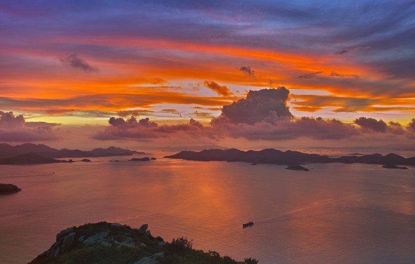 海邊灘涂風景圖片