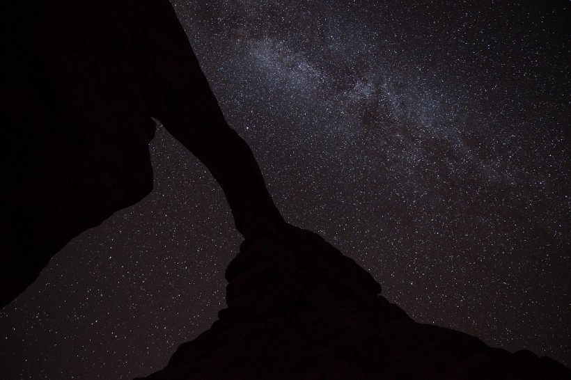 美国犹他州夜空的繁星点点图片