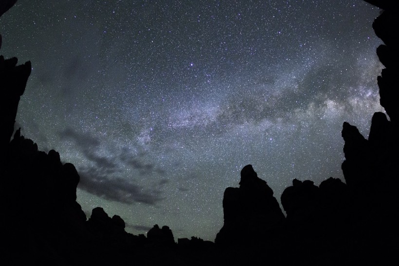 美国犹他州夜空的繁星点点图片