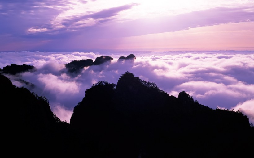 中国山川瀑布自然风景图片