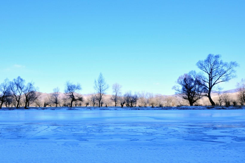 白色冰雪世界风景图片