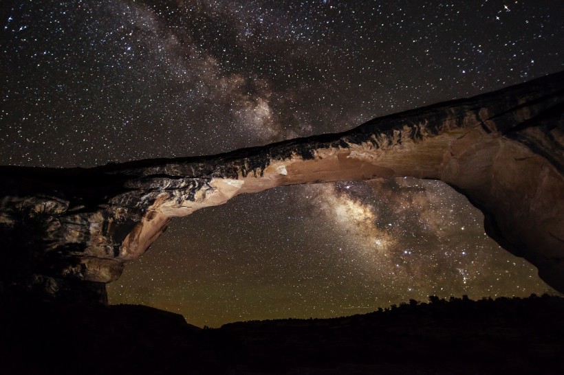 美国犹他州夜空的繁星点点图片