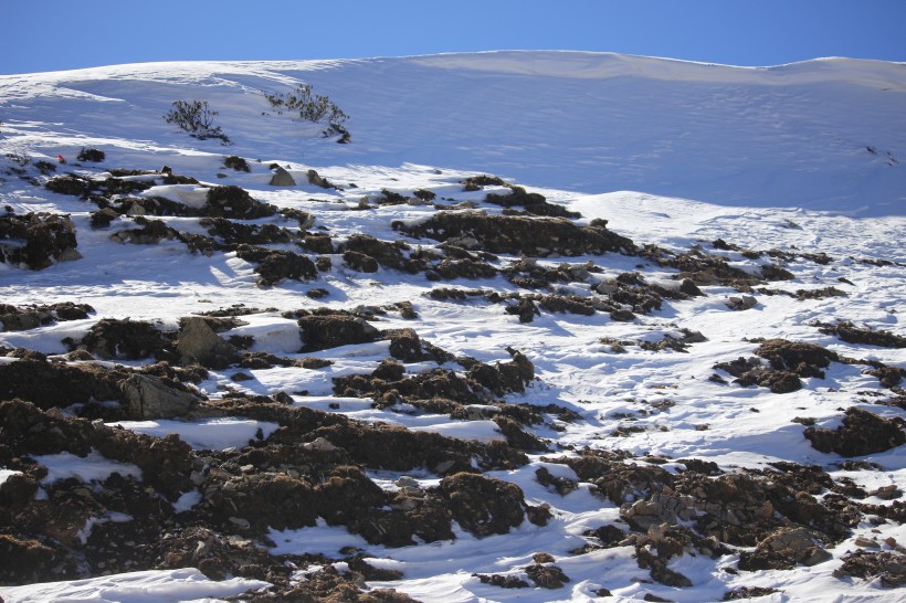 連綿的雪山風景圖片