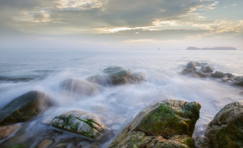 冬天的大海風(fēng)景圖片