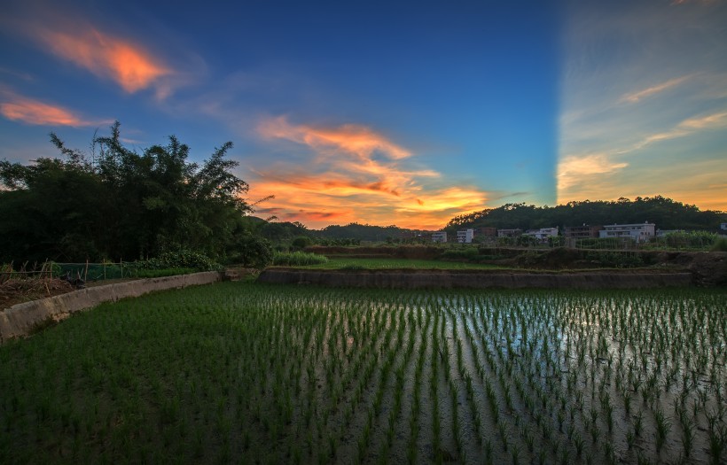 鄉(xiāng)村的山水田園風(fēng)景圖片