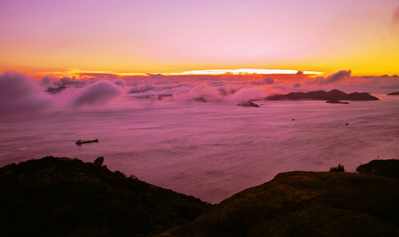 海边滩涂风景图片