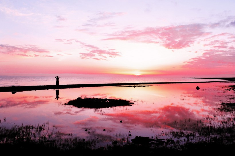 唯美夕陽(yáng)黃昏落日風(fēng)景圖片