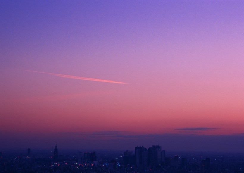 夕陽下的云彩圖片