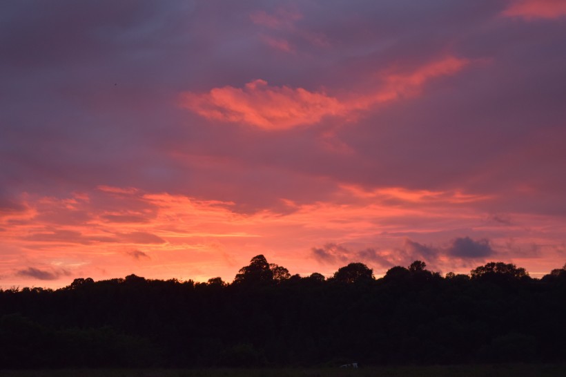 唯美绚丽的火烧云夕阳风景图片