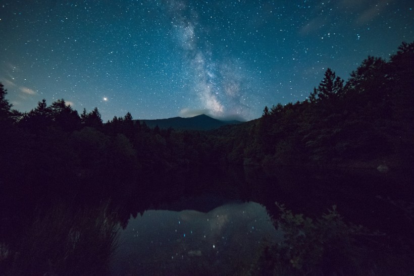 耀眼明亮的星空风景图片