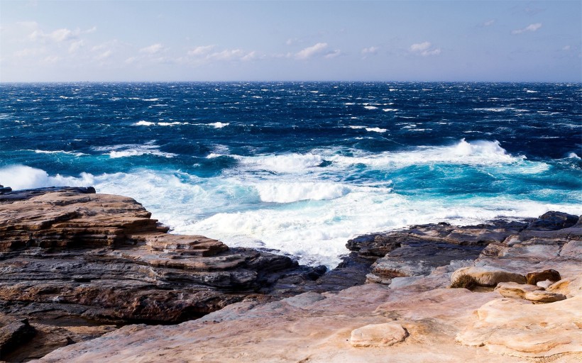 大海海浪浪花圖片