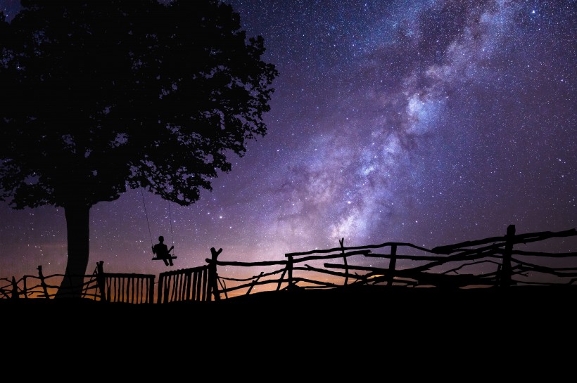 闪亮耀眼的星空风景图片