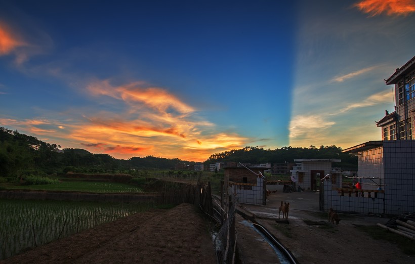 鄉(xiāng)村的山水田園風(fēng)景圖片