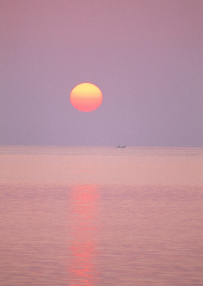 海边唯美日落图片