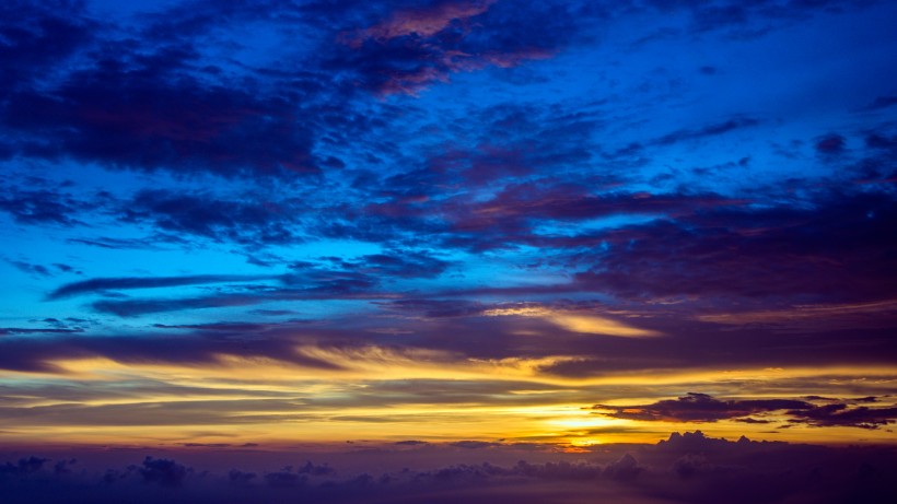 唯美的夕阳晚霞风景图片