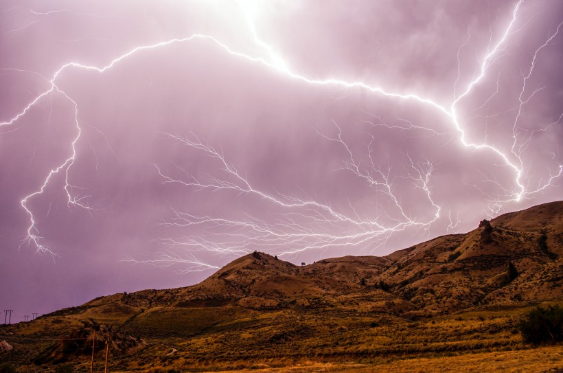 恐怖震撼的雷電風(fēng)景圖片